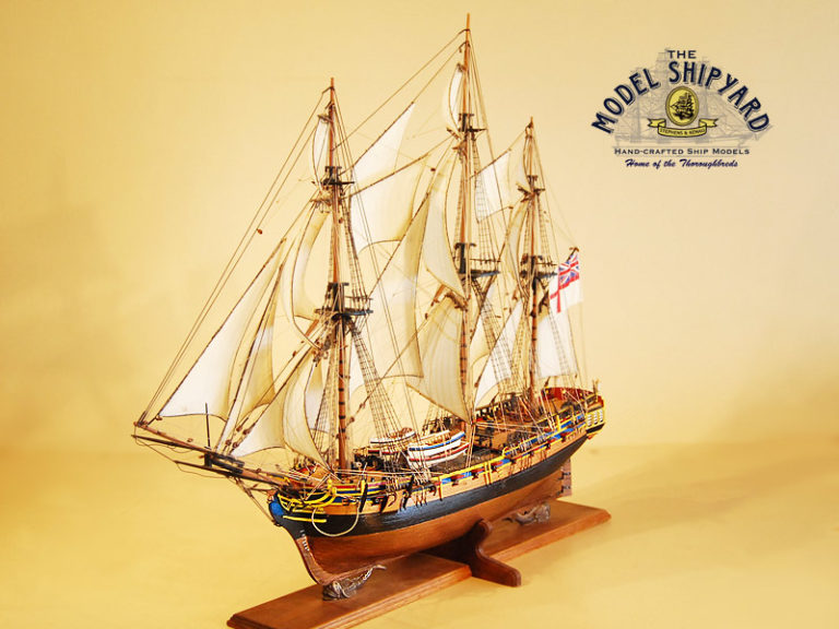Pandora Wooden Scale Model Ship Port Bow Top The Model Shipyard