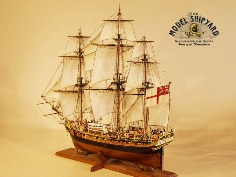 Pandora Wooden Scale Model Ship Port Quarter The Model Shipyard