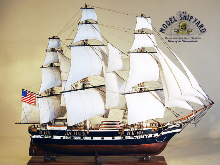 USS Constellation Wooden Scale Model Ship Star Board The Model Shipyard