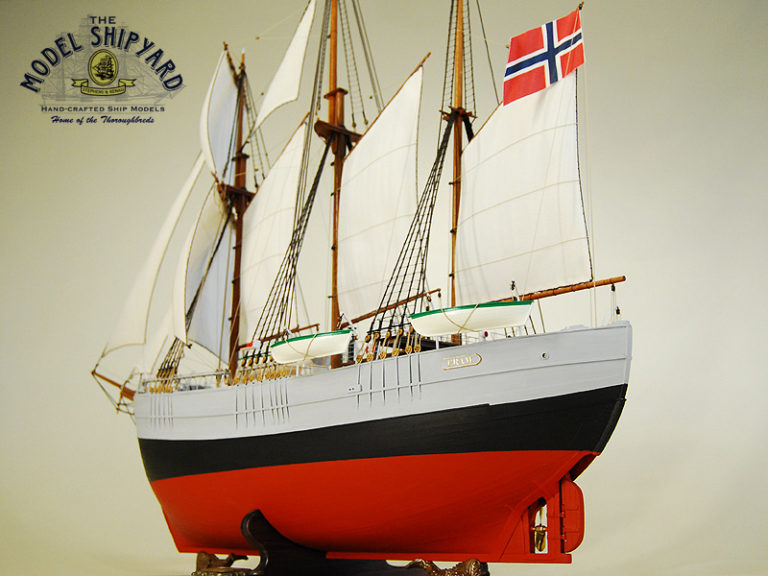 Fram Wooden Scale Model Ship Port Stern View The Model Shipyard