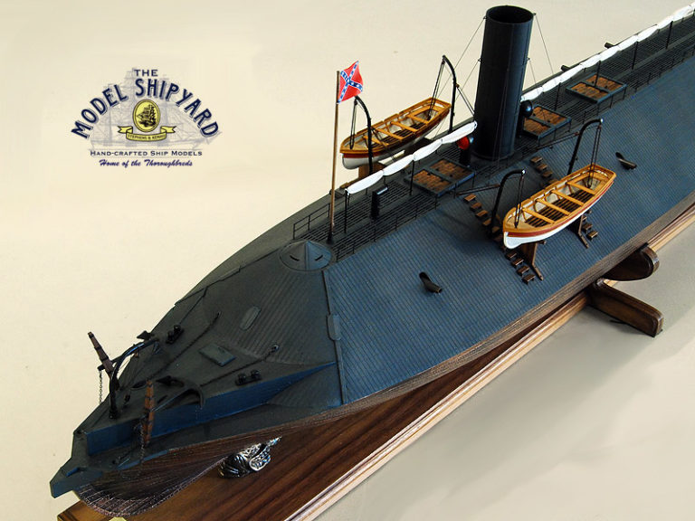 CSS Virginia Wooden Scale Model Ship Bow View The Model Shipyard