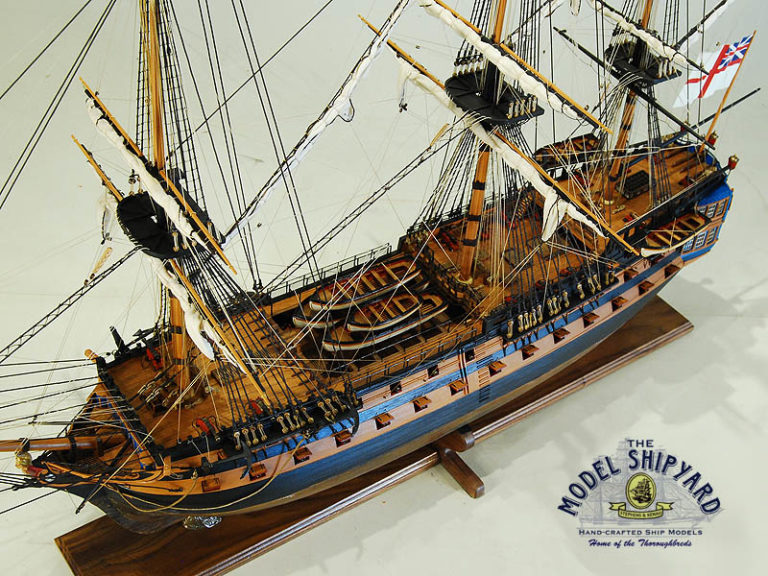 HMS Bellerophon Wooden Scale Model Ship Deck View The Model Shipyard